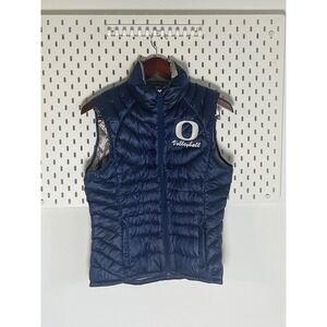 Bernardo Oregon Volleyball Goose Down Puffer Vest Navy Blue Women Size S F1002